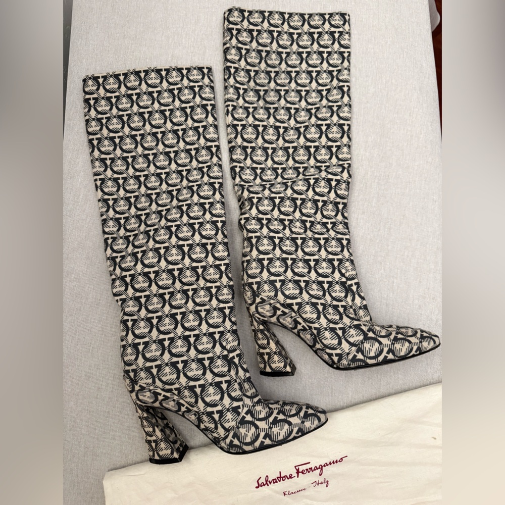 Salvatore Ferragamo Antea Tall Knee High Boots Womens Size  8